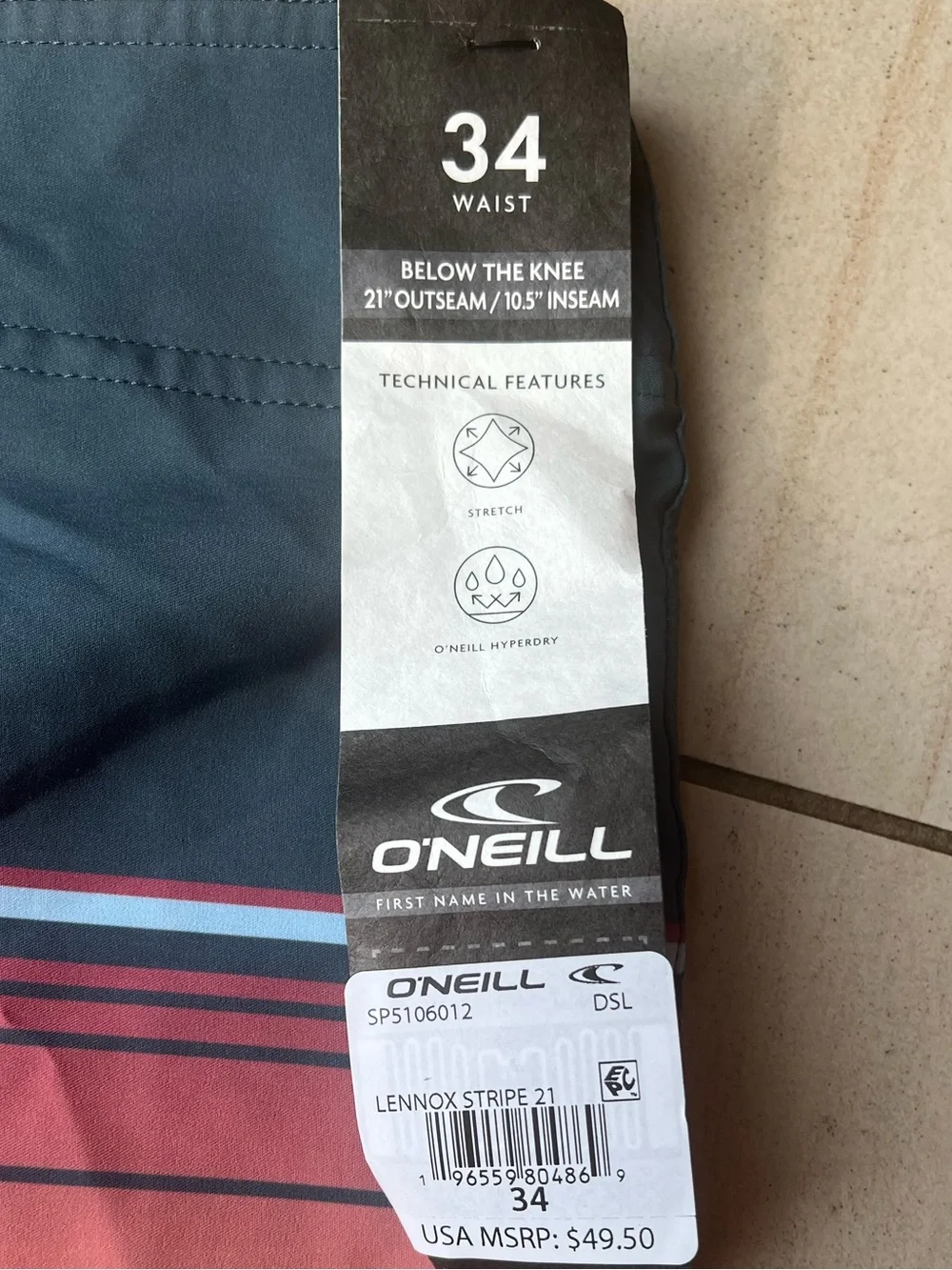 O'Neill Men's Lennox Stripe 21